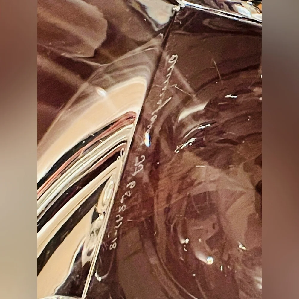 Stunning Vintage Orrefors Sweden Mid-Century Crystal Tornado Heavy Bowl 7 Inch